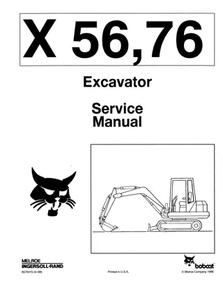 Bobcat 56 Mini Excavator Service Repair Manual Instant Download