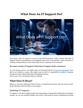 What Does An IT Support Do?