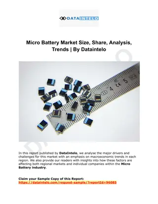 Micro Battery Market Size, Share, Analysis, Trends  By Dataintelo