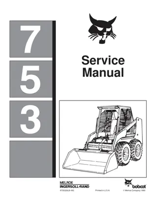 BOBCAT 753 LOADER Service Repair Manual Instant Download