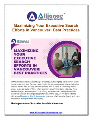 Maximizing Your Executive Search Efforts in Vancouver Best Practices