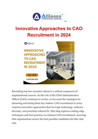 Innovative Approaches to CAO Recruitment in 2024
