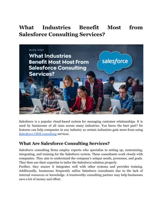 What Industries Benefit Most from Salesforce Consulting Services?