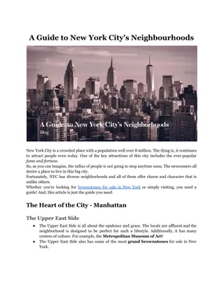 A Guide to New York City's Neighbourhoods