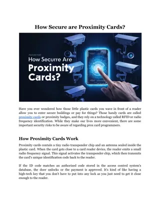How Secure are Proximity Cards?