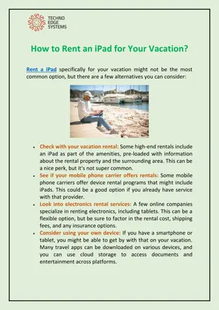 How to Rent an iPad for Your Vacation?
