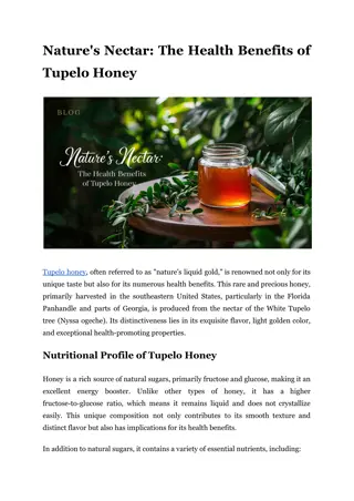 Nature's Nectar_ The Health Benefits of Tupelo Honey