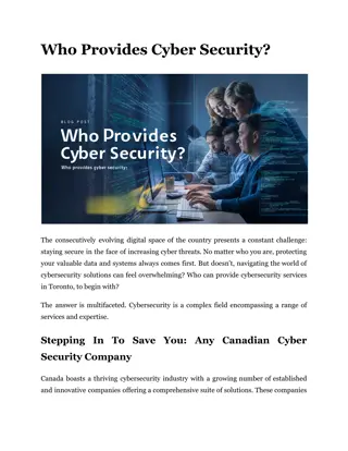 Who Provides Cyber Security?