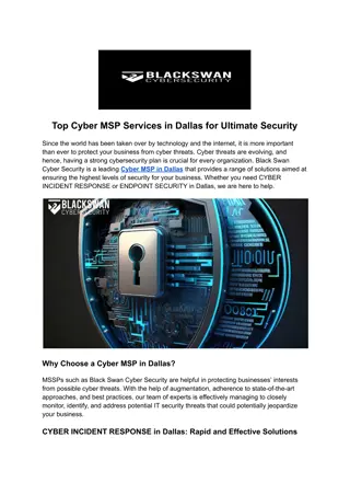 Top Cyber MSP Services in Dallas for Ultimate Security