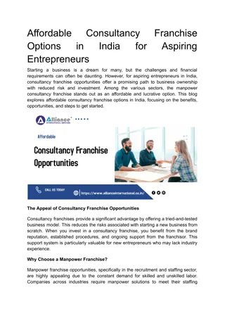 Affordable Consultancy Franchise Options in India for Aspiring Entrepreneurs