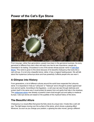 Power of the Cat's Eye Stone