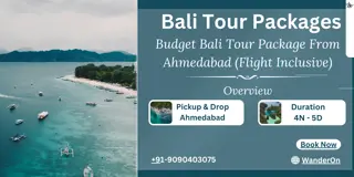 Affordable Bali Tour Package from Ahmedabad