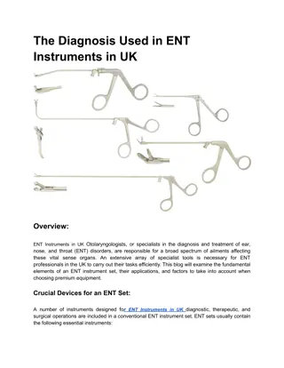 The Diagnosis Used in ENT Instruments in UK