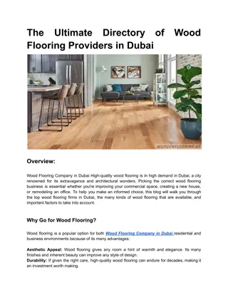 The Ultimate Directory of Wood Flooring Providers in Dubai