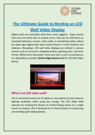 The Ultimate Guide to Renting an LED Wall Video Display