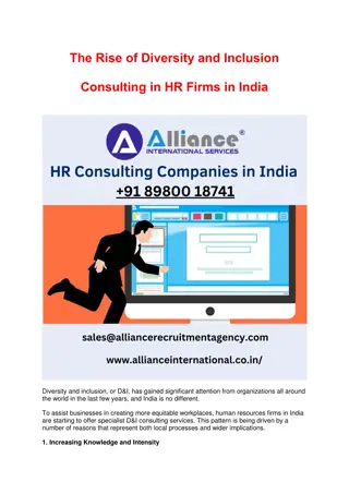The Rise of Diversity and Inclusion Consulting in HR Firms in India