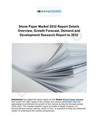 Stone Paper Market Size, Share and Outlook 2032