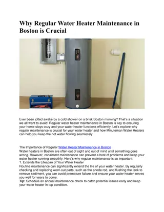 Why Regular Water Heater Maintenance in Boston is Crucial