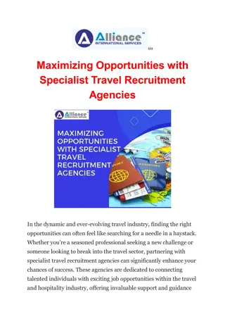 Maximizing Opportunities with Specialist Travel Recruitment Agencies