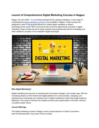 Launch of Comprehensive Digital Marketing Courses in Nagpur - PR Release