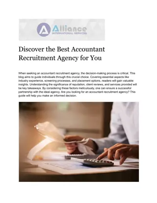 Discover the Best Accountant Recruitment Agency for You