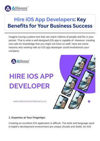 Hire iOS App Developers - Key Benefits for Your Business Success