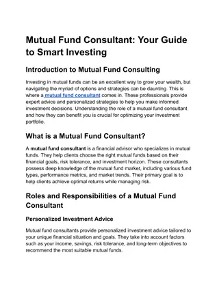 Mutual Fund Consultant_ Your Guide to Smart Investing
