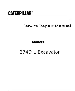 Caterpillar Cat 374D L Excavator (Prefix PAS) Service Repair Manual Instant Download