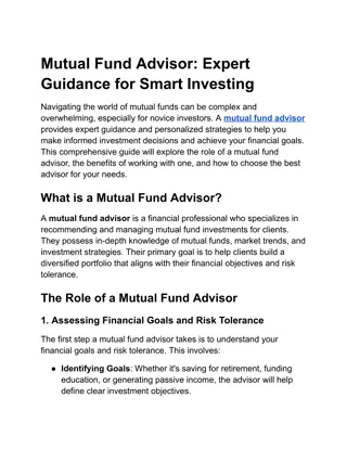 Mutual Fund Advisor_ Expert Guidance for Smart Investing