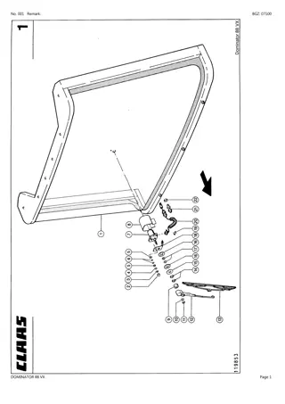 CLAAS DOMINATOR 88 VX Combine Parts Catalogue Manual Instant Download (SN 09208000-09249999)