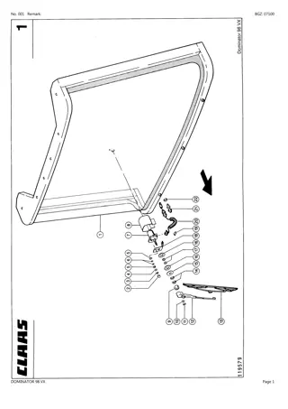 CLAAS DOMINATOR 98 VX Combine Parts Catalogue Manual Instant Download (SN 09308000-09349999)