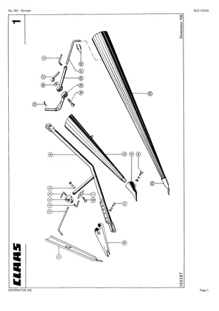 CLAAS DOMINATOR 106 Combine Parts Catalogue Manual Instant Download (SN 09000019-09099999)