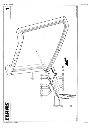 CLAAS DOMINATOR 128-108 VX Combine Parts Catalogue Manual Instant Download (SN 09408000-09449999)