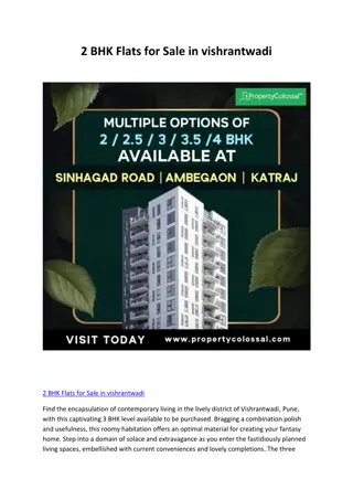 2 BHK Flats for Sale in vishrantwadi