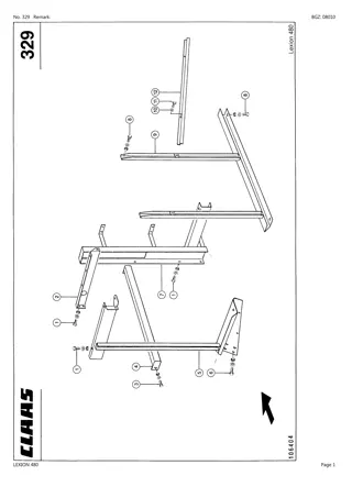 CLAAS LEXION 480 Combine Parts Catalogue Manual Instant Download (SN 46600001-46699999)