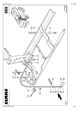 CLAAS LEXION 580R Australia Combine Parts Catalogue Manual Instant Download (SN 57700011-57799999)