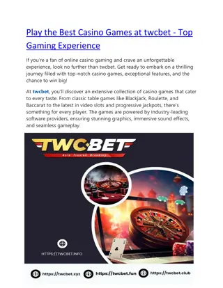 Play the Best Casino Games at twcbet - Top Gaming Experience