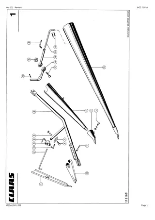 CLAAS MEGA 204 203 Combine Parts Catalogue Manual Instant Download (SN 09350011-09399999)