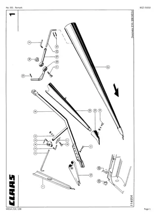 CLAAS MEGA 218 208 Combine Parts Catalogue Manual Instant Download (SN 94500011-94599999)