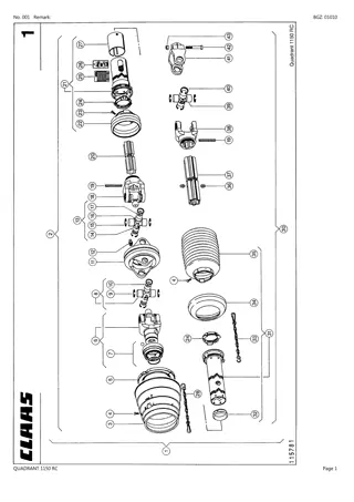 CLAAS QUADRANT 1150 RC Baler Parts Catalogue Manual Instant Download (SN 04500001-04599999)