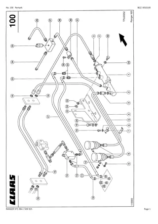 CLAAS RANGER 975-964 and 928-925 Telehandler Parts Catalogue Manual Instant Download (SN 51000258-51099999)