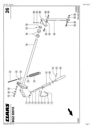 CLAAS ROLLANT 250 RC Baler Parts Catalogue Manual Instant Download (SN 72500011-72599999)