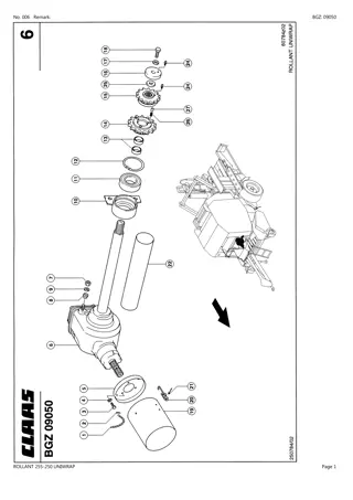 CLAAS ROLLANT 255-250 UNIWRAP Baler Parts Catalogue Manual Instant Download (SN 72600011-72699999)