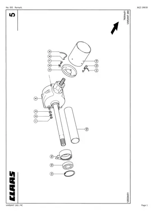 CLAAS VARIANT 260 RC Baler Parts Catalogue Manual Instant Download (SN 73200011-73299999)