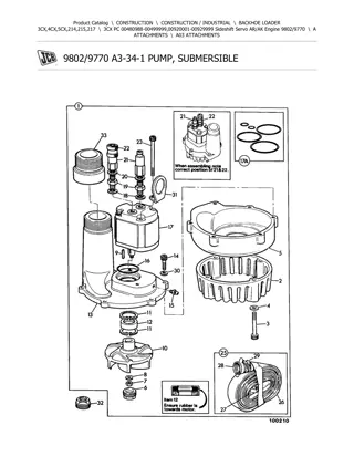 JCB 3CX PC Sideshift Servo ARAK Engine BACKOHE LOADER Parts Catalogue Manual Instant Download (Serial Number 00480988-00499999, 00920001-00929999)