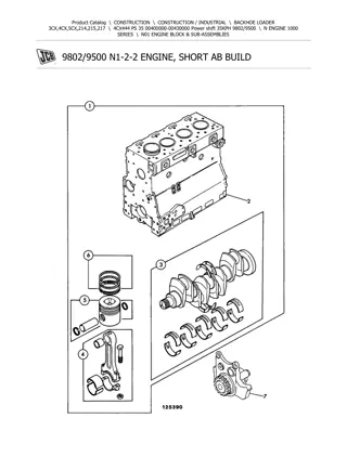 JCB 4CX444 PS 35 (Power shift 35KPH) BACKOHE LOADER Parts Catalogue Manual Instant Download (Serial Number 00400000-00430000)