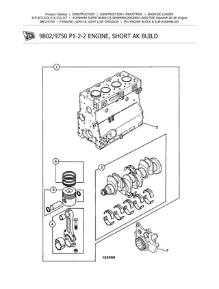 JCB 4CXSM444 SUPER (Sideshift AR AK Engine) BACKOHE LOADER Parts Catalogue Manual Instant Download (Serial Number 00469125-00499999, 00920001-00927500)