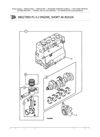 JCB 540 LE SWAY Telescopic Handlers (Loadall) Parts Catalogue Manual Instant Download (SN 00768740-01016568)