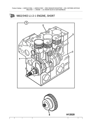 JCB 801.4 MINI CRAWLER EXCAVATOR Parts Catalogue Manual Instant Download (SN 00720001-00725162)