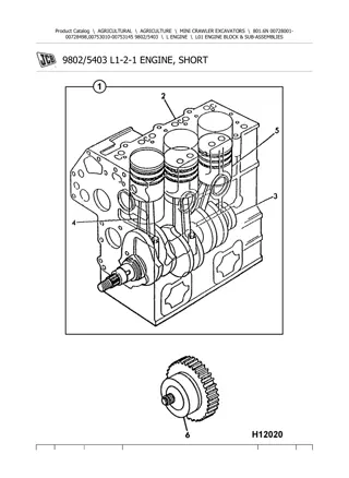 JCB 801.6N MINI CRAWLER EXCAVATOR Parts Catalogue Manual Instant Download (SN 00728001-00728498, 00753010-00753145)